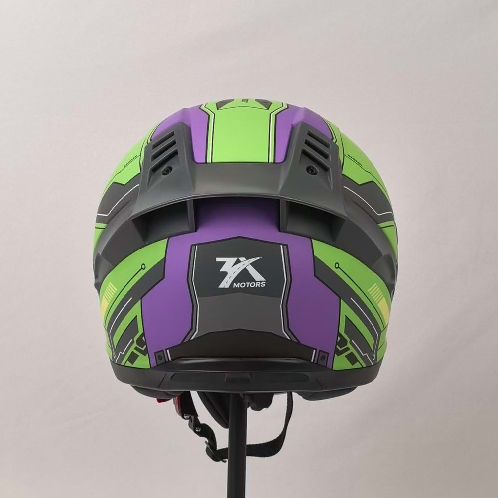 3X KASK RESİMLİ MOR -M-