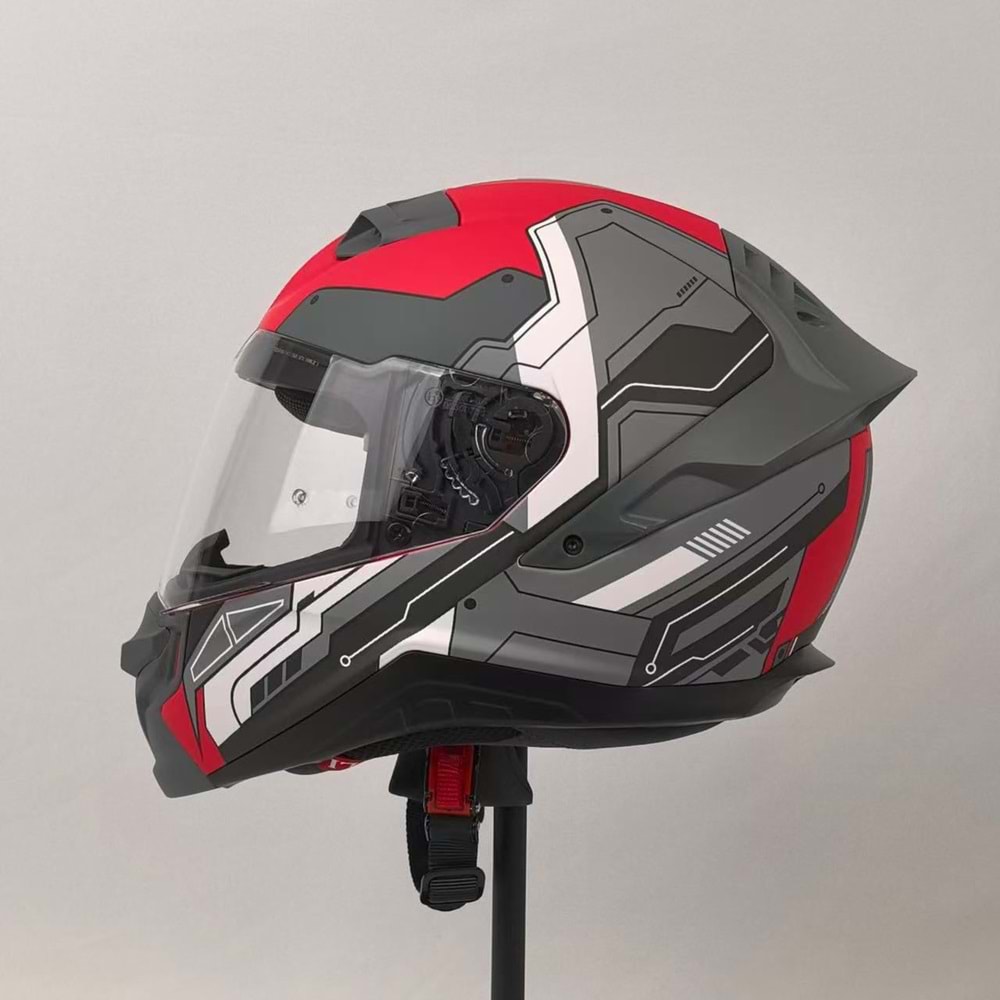 3X KASK RESİMLİ KIRMIZI -L-