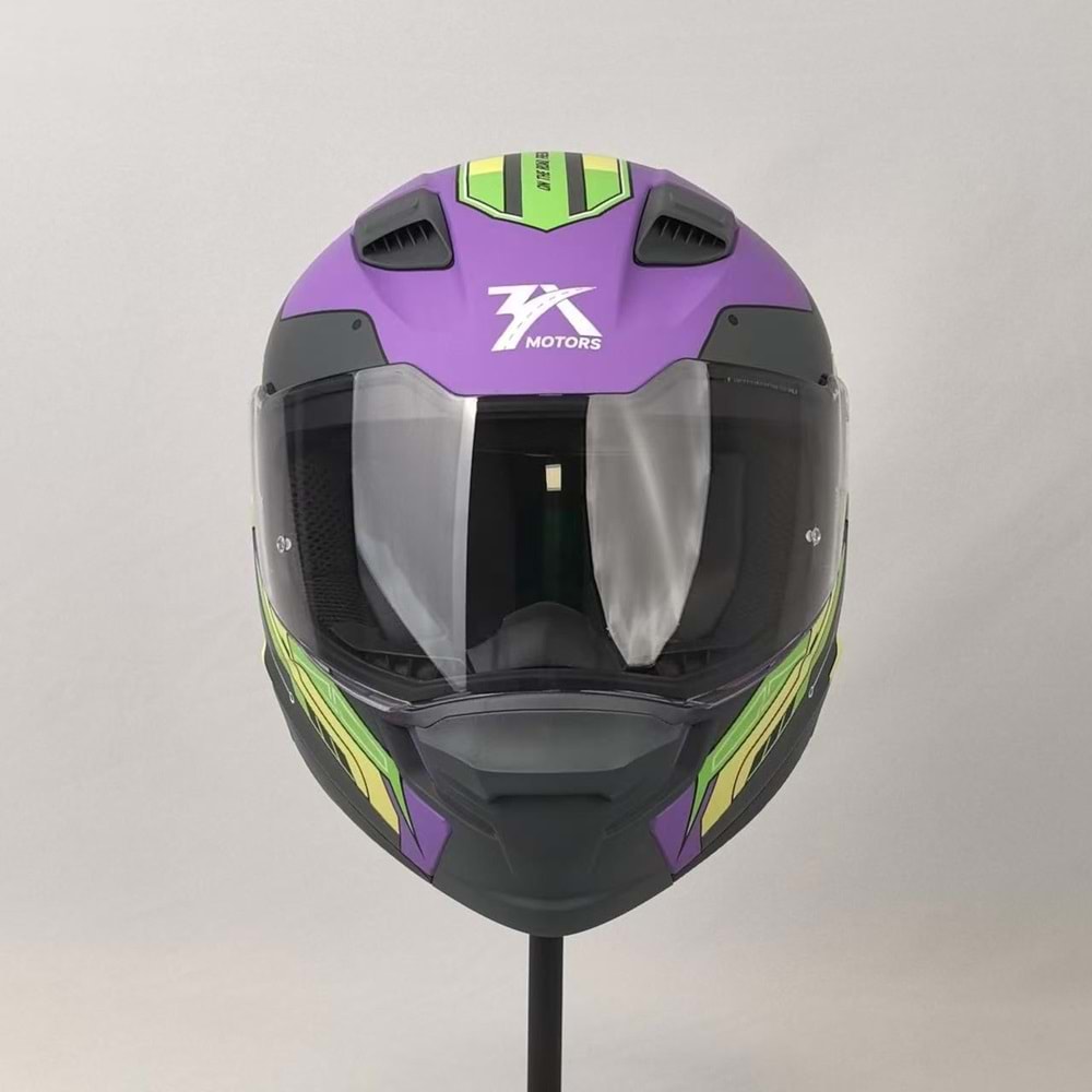 3X KASK RESİMLİ MOR -L-