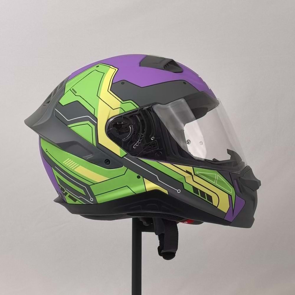 3X KASK RESİMLİ MOR -L-