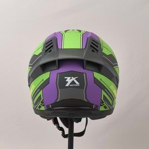 3X KASK RESİMLİ MOR -S-