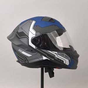 3X KASK RESİMLİ MAVİ -M-