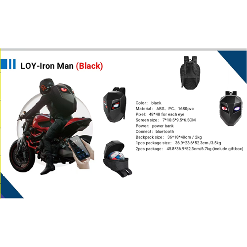 MOTOSİKLET GÖZ MODELI LEDLI SİRİT ÇANTASI