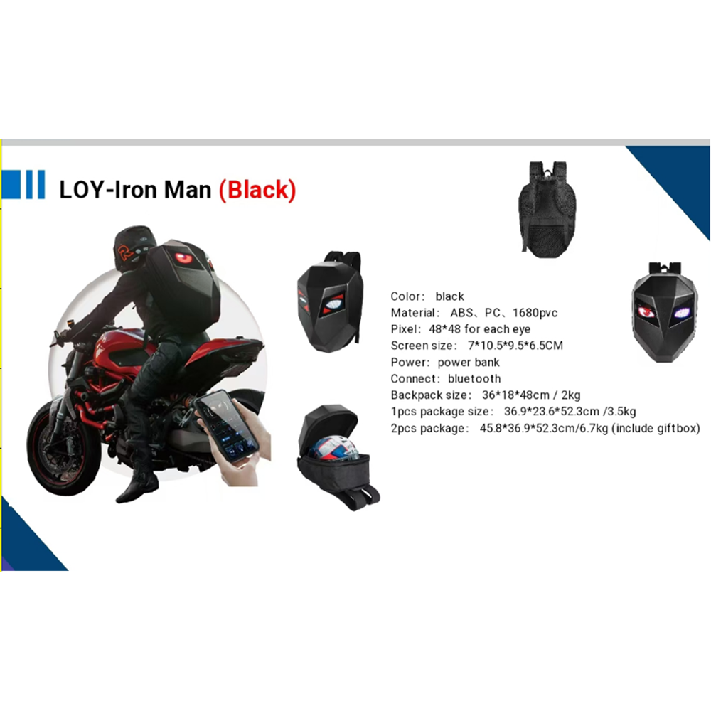 MOTOSİKLET GÖZ MODELI LEDLI SİRİT ÇANTASI