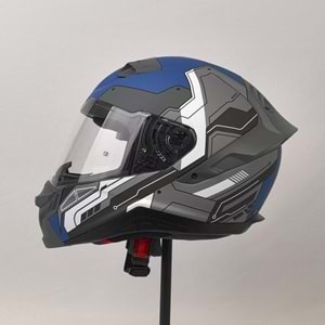 3X KASK RESİMLİ MAVİ -M-