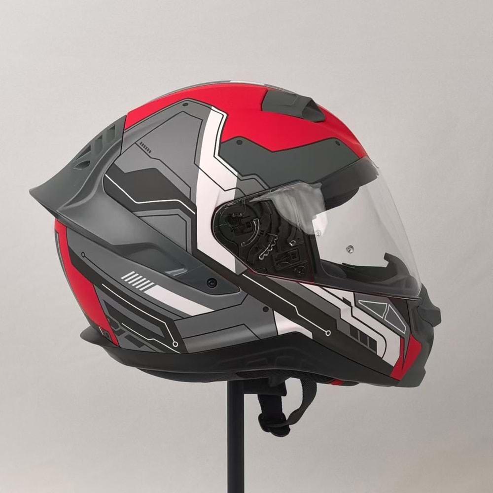 3X KASK RESİMLİ KIRMIZI -XL-